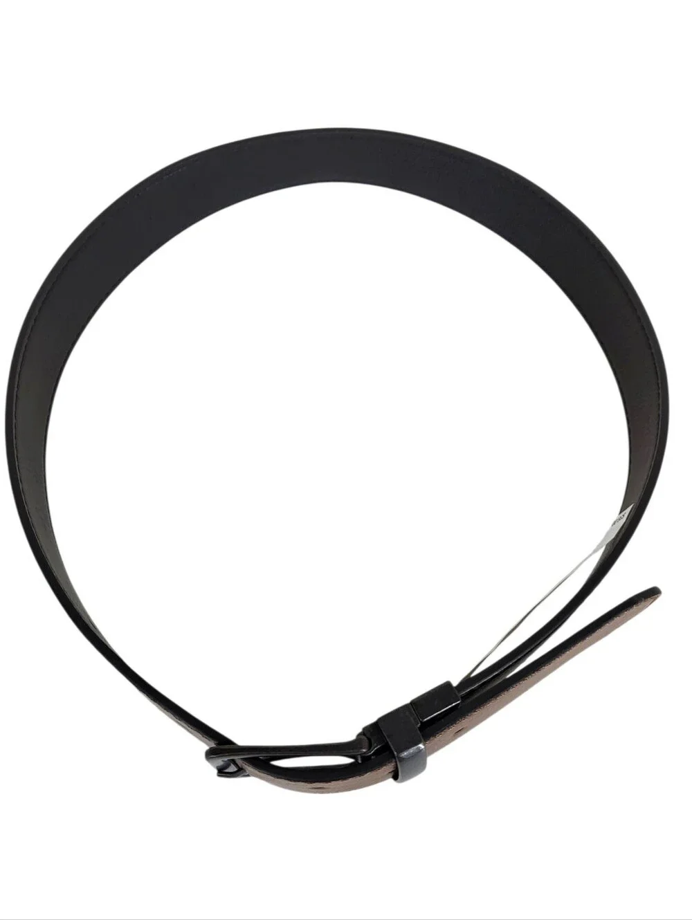 Levi's Men's Reversible Belt Brown Black Leather Dark Metal Buckle Size S/M New